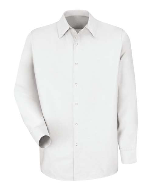 Men's Specialized Pocketless Poplin Long Sleeve Work Shirt
