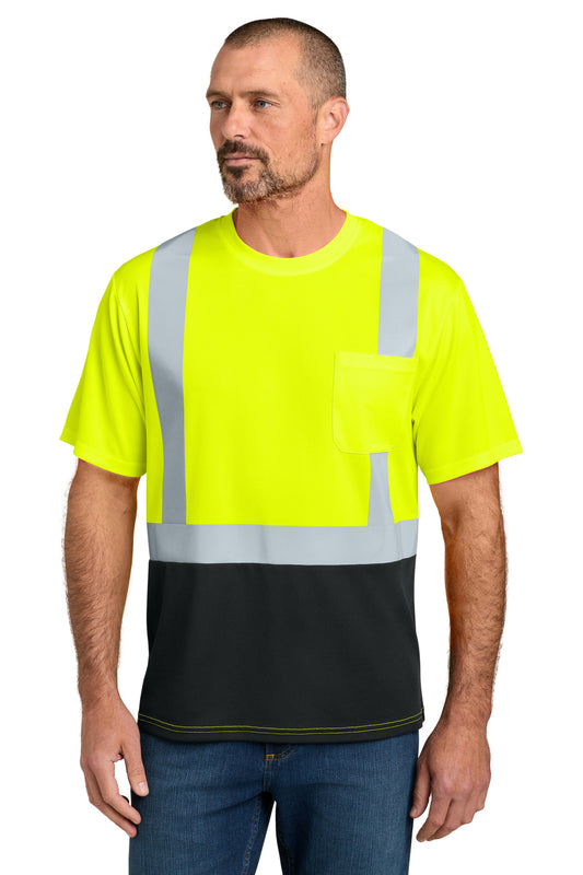 CornerStone ® ANSI 107 Class 2 Short Sleeve Mesh Blocked Tee CS205