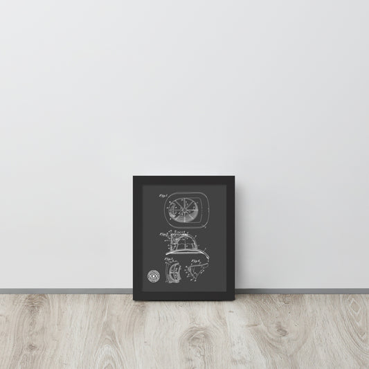 Cairns Fire Helmet Framed Poster