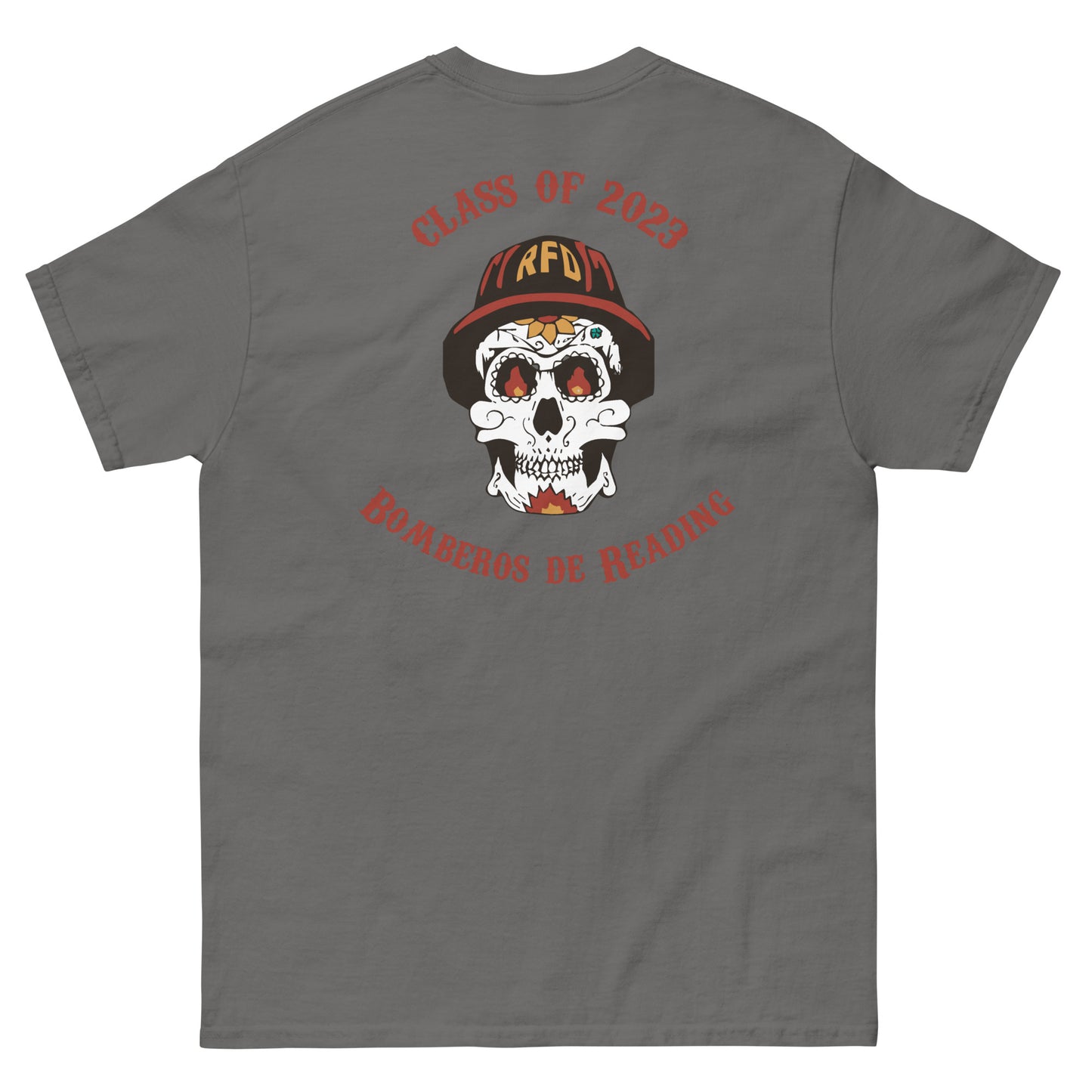 Bomberos De Reading Red Wording Classic Tee