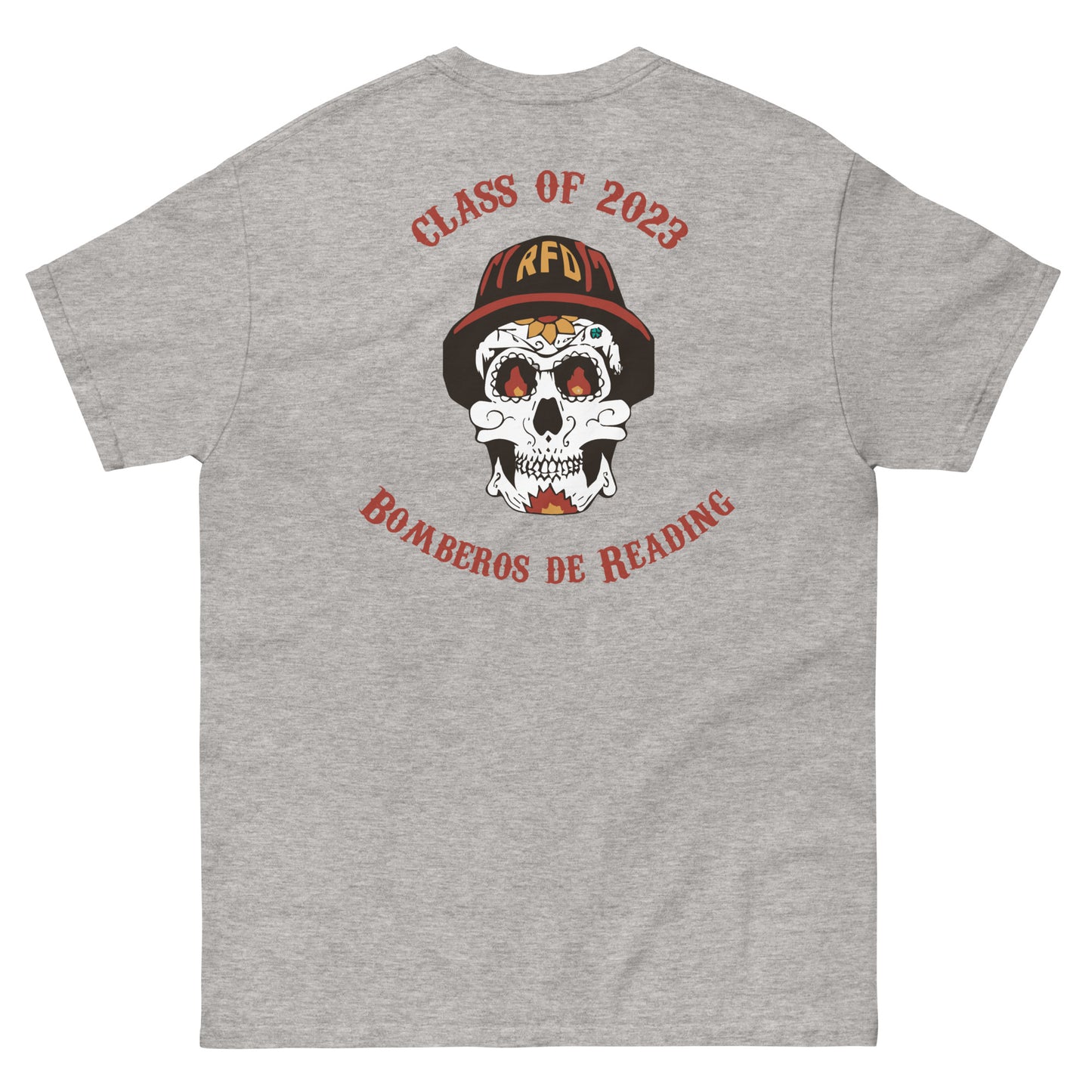 Bomberos De Reading Red Wording Classic Tee