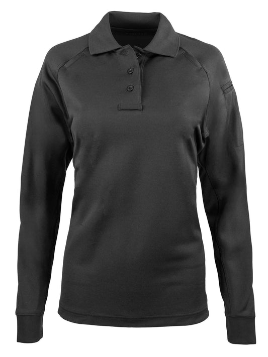 Propper Women's Raglan Long Sleeve Utility Polo - Black