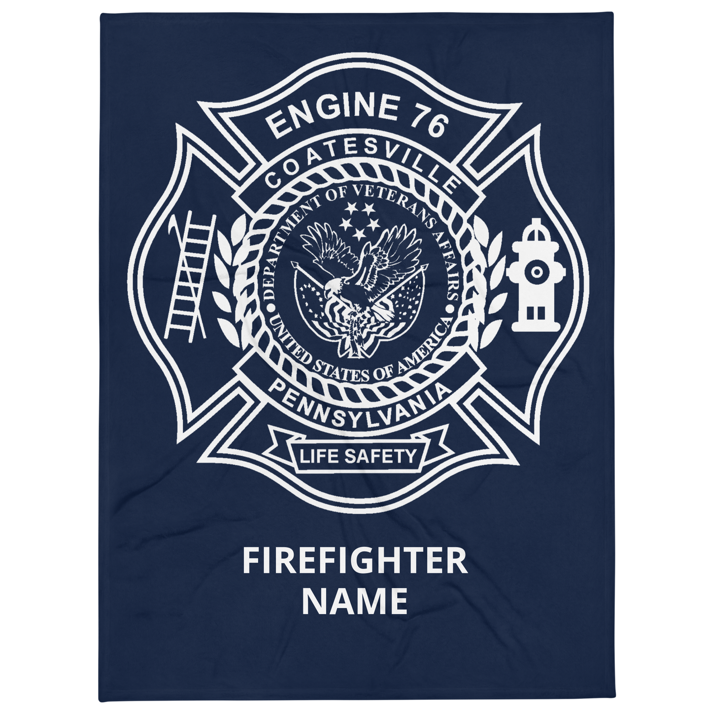 Custom Firefighter Blanket