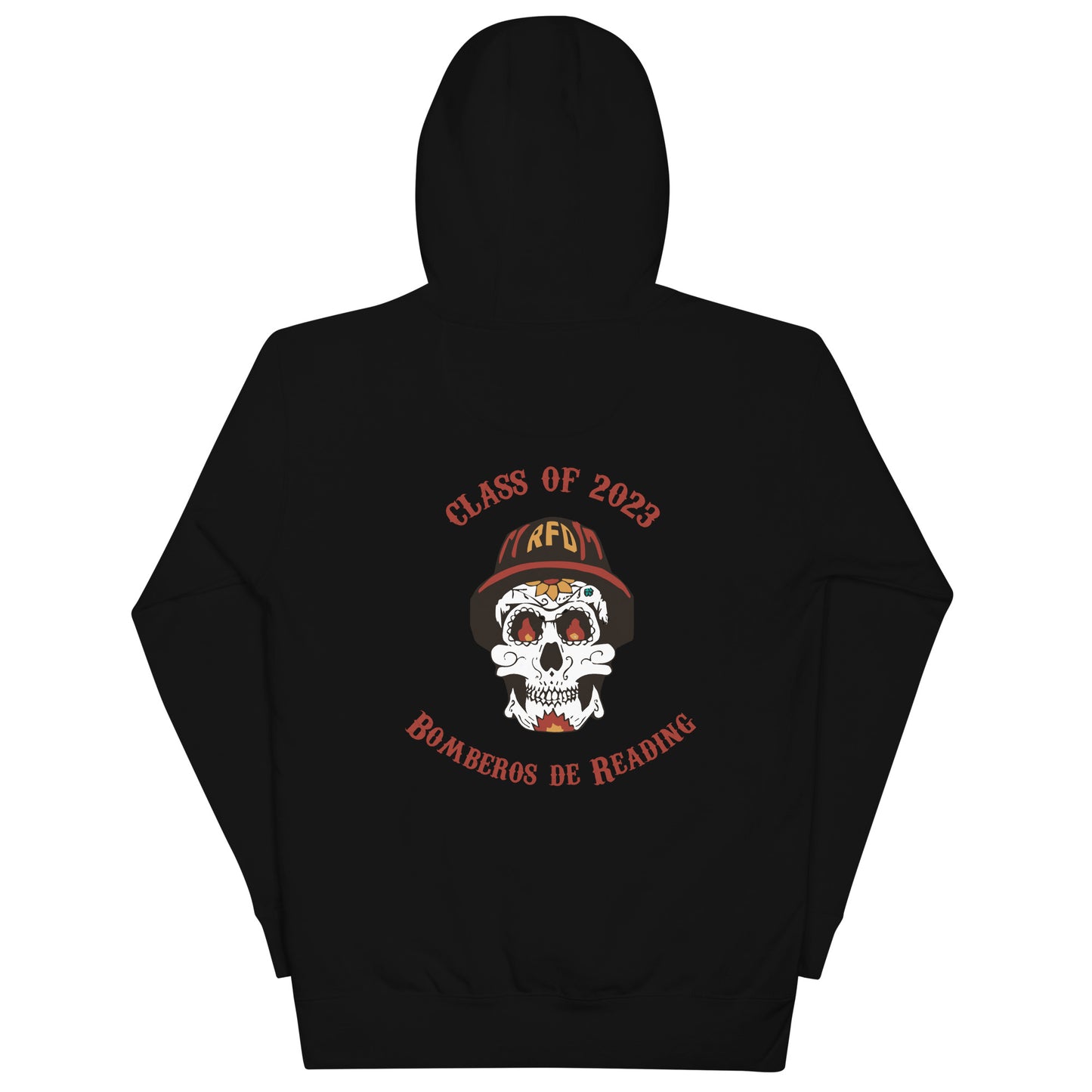 Bomberos De Reading Red Wording Unisex Hoodie