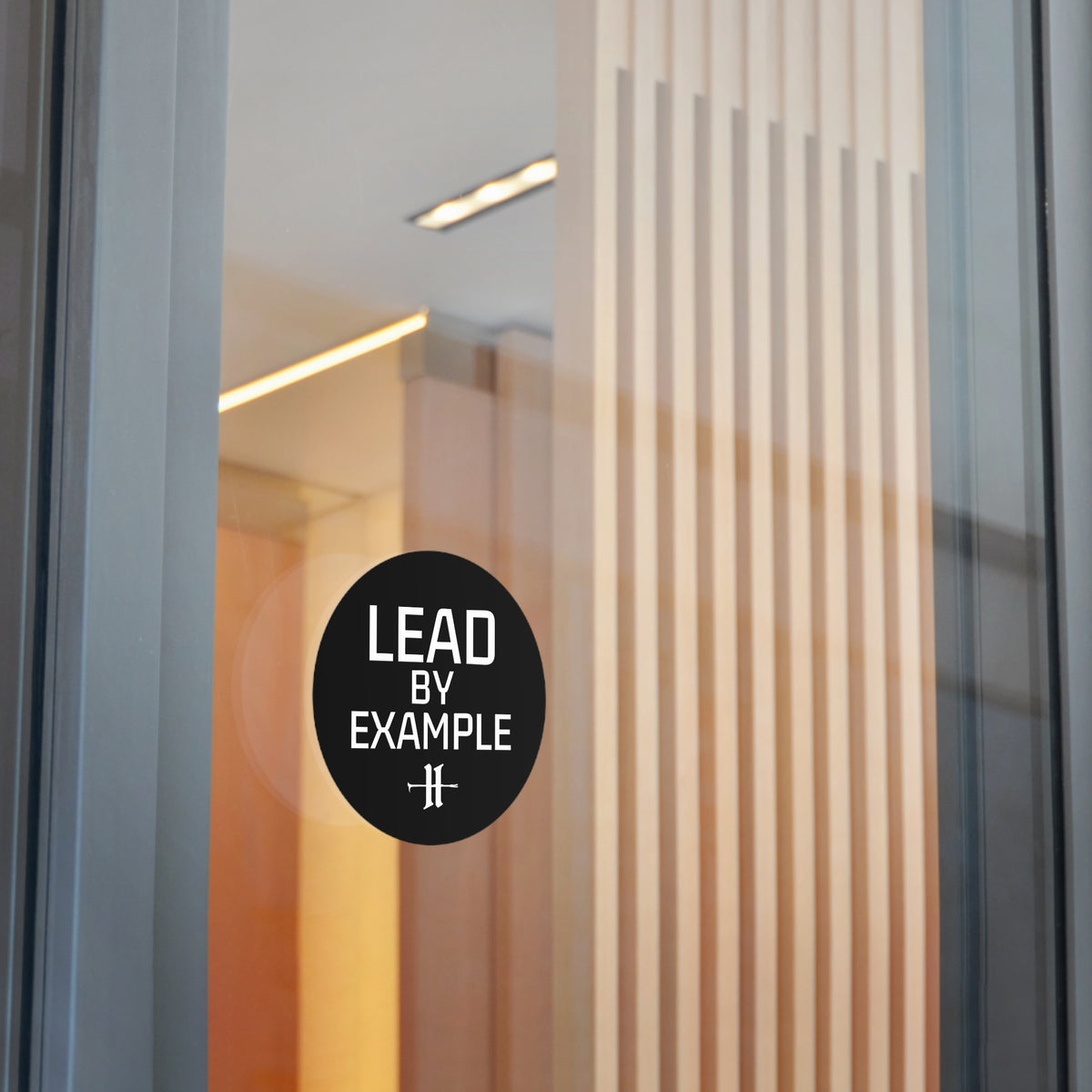 Lead By Example Round Vinyl Sticker