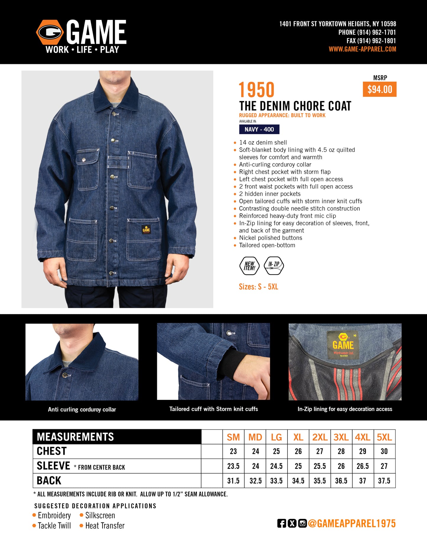 Game- The Denim Chore Coat