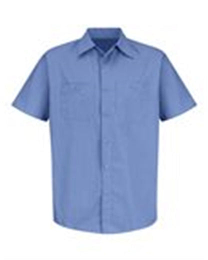 Men's Industrial Stripe Short Sleeve Work Shirt