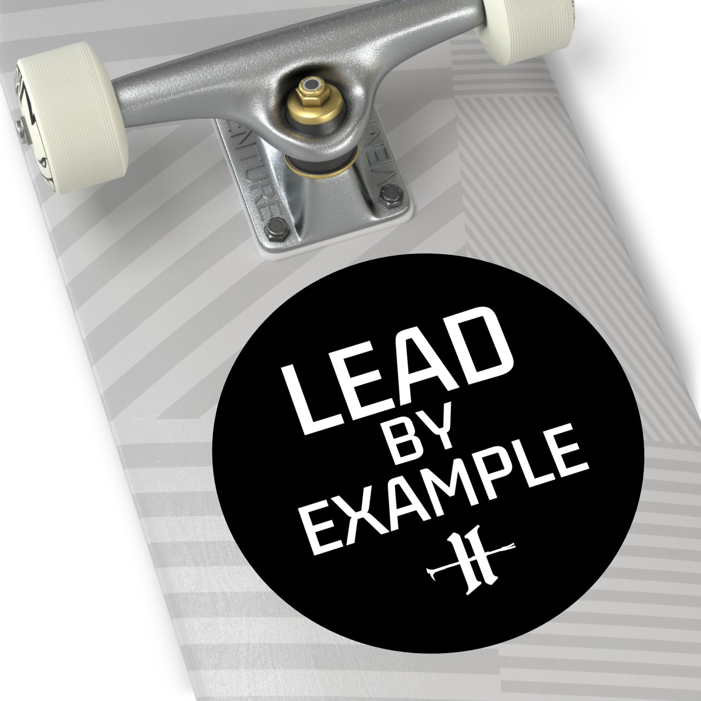Lead By Example Round Vinyl Sticker