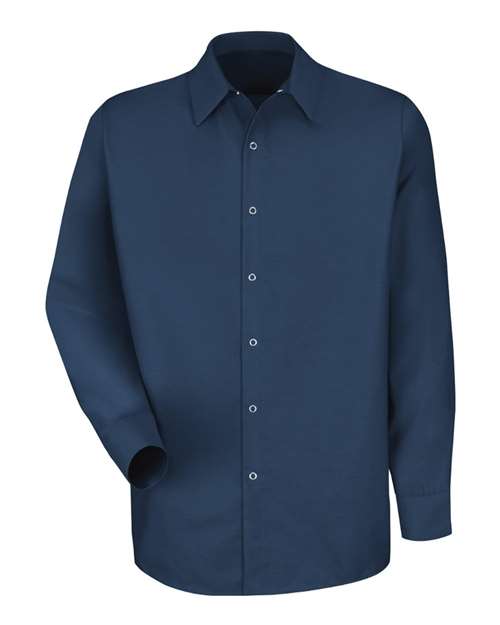 Men's Tall Specialized Pocketless Poplin Long Sleeve Work Shirt