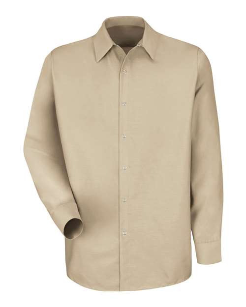 Men's Tall Specialized Pocketless Poplin Long Sleeve Work Shirt
