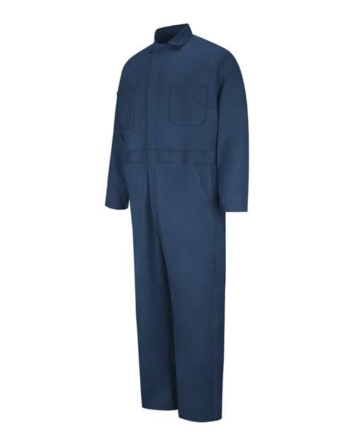 Men's Extended Sizes Button-Front Cotton Coveral