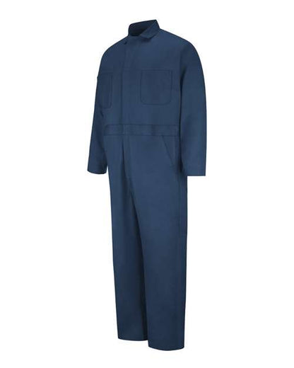 Men's Extended Sizes Button-Front Cotton Coveral