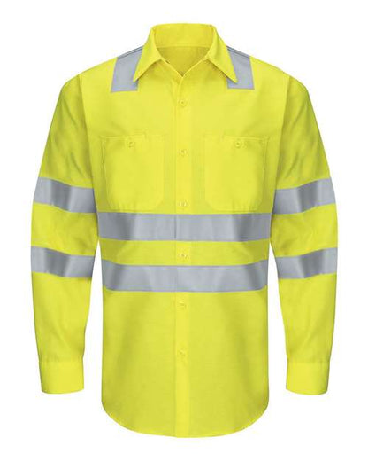 Men's Tall Enhanced & Hi-Visibility Long Sleeve Work Shirt