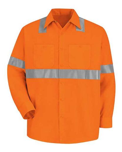 Men's High Visibility Safety Long Sleeve Work Shirt
