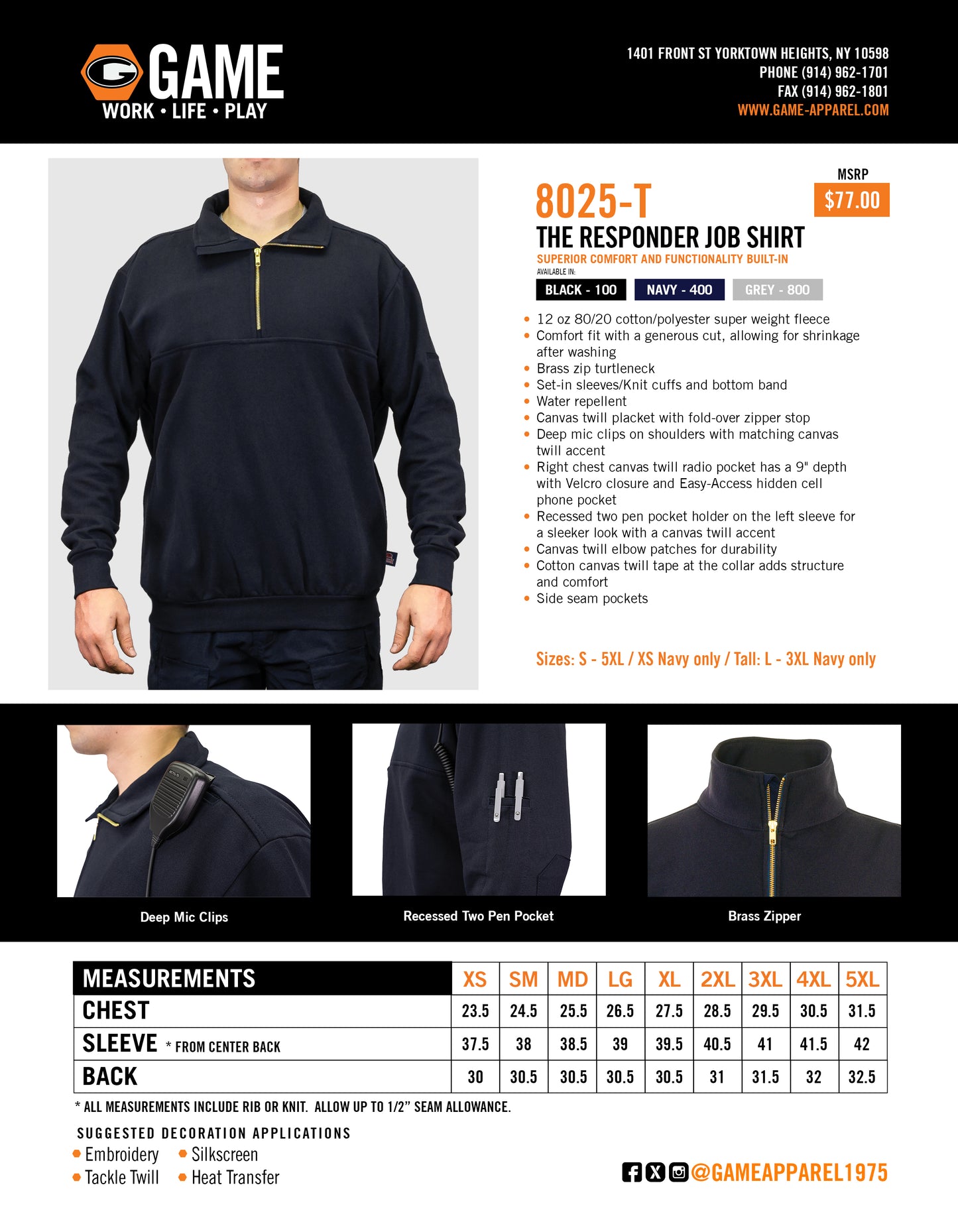 Game- The Responder Job Shirt