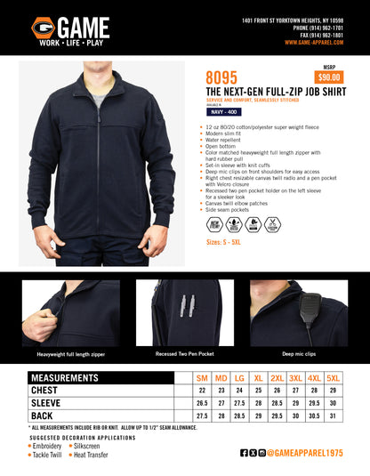 Game Next Gen On Duty Full Zip Job Shirt