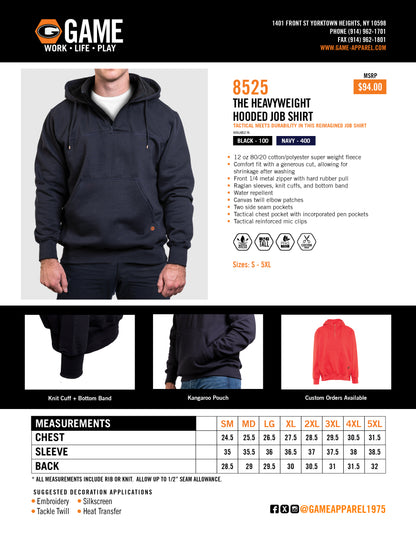Game- The Heavyweight Hooded Job Shirt