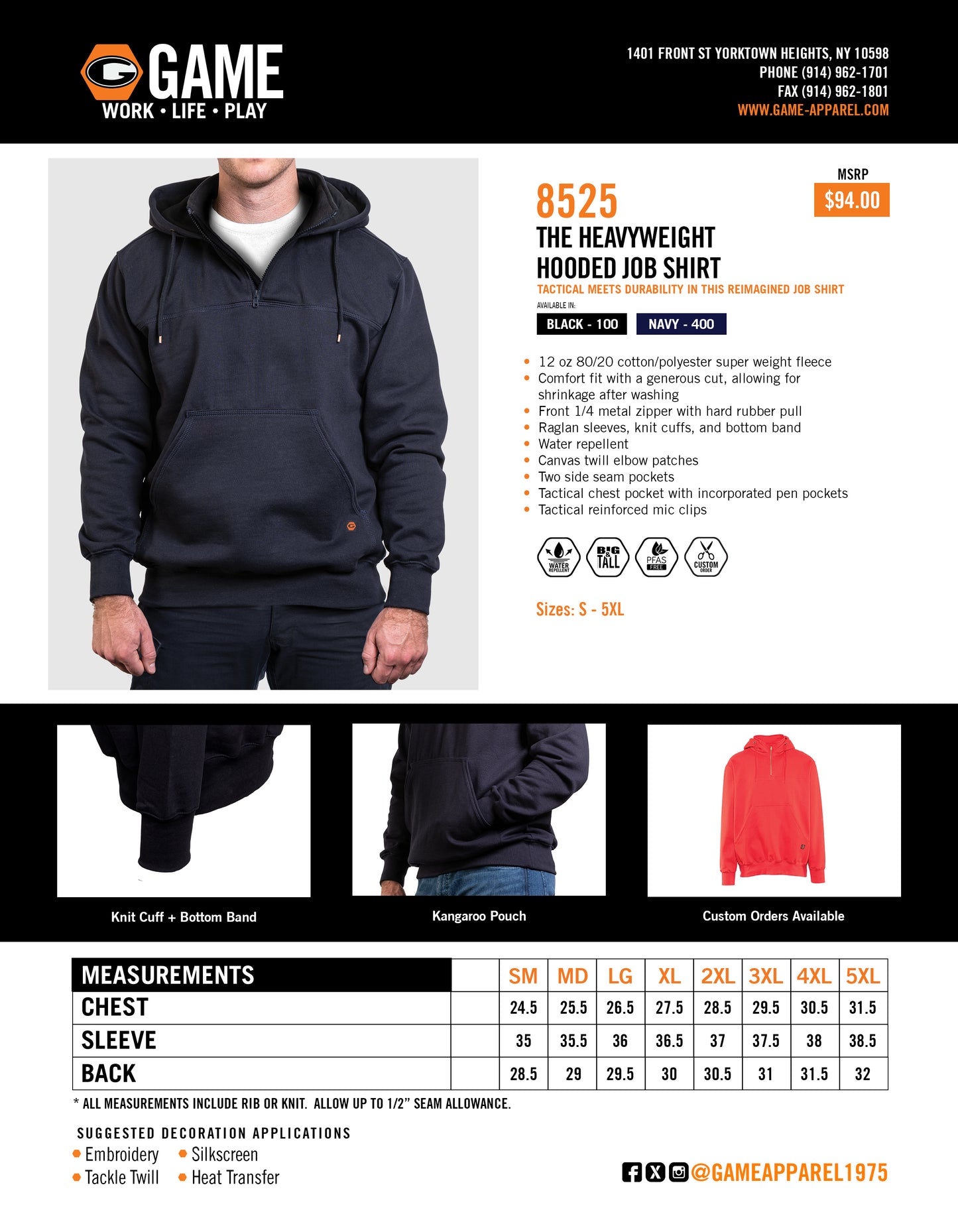 Game- The Heavyweight Hooded Job Shirt