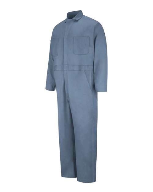 Men's Extended Sizes Button-Front Cotton Coveral