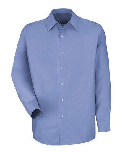 Men's Tall Specialized Pocketless Poplin Long Sleeve Work Shirt