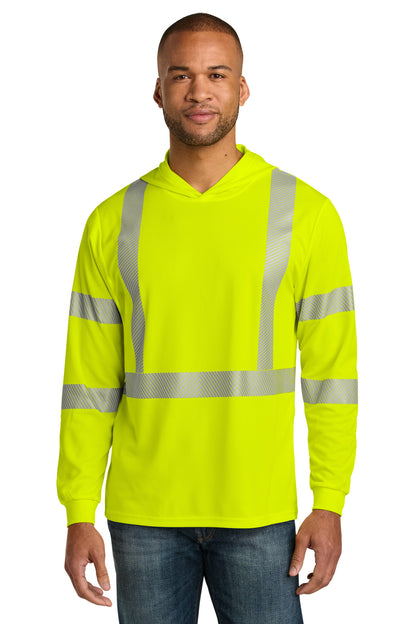 CornerStone ®  ANSI 107 Class 3 Long Sleeve Segmented Tape Hooded Tee CS208