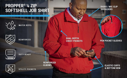 Propper Men's 1/4 Zip Softshell Job Shirt