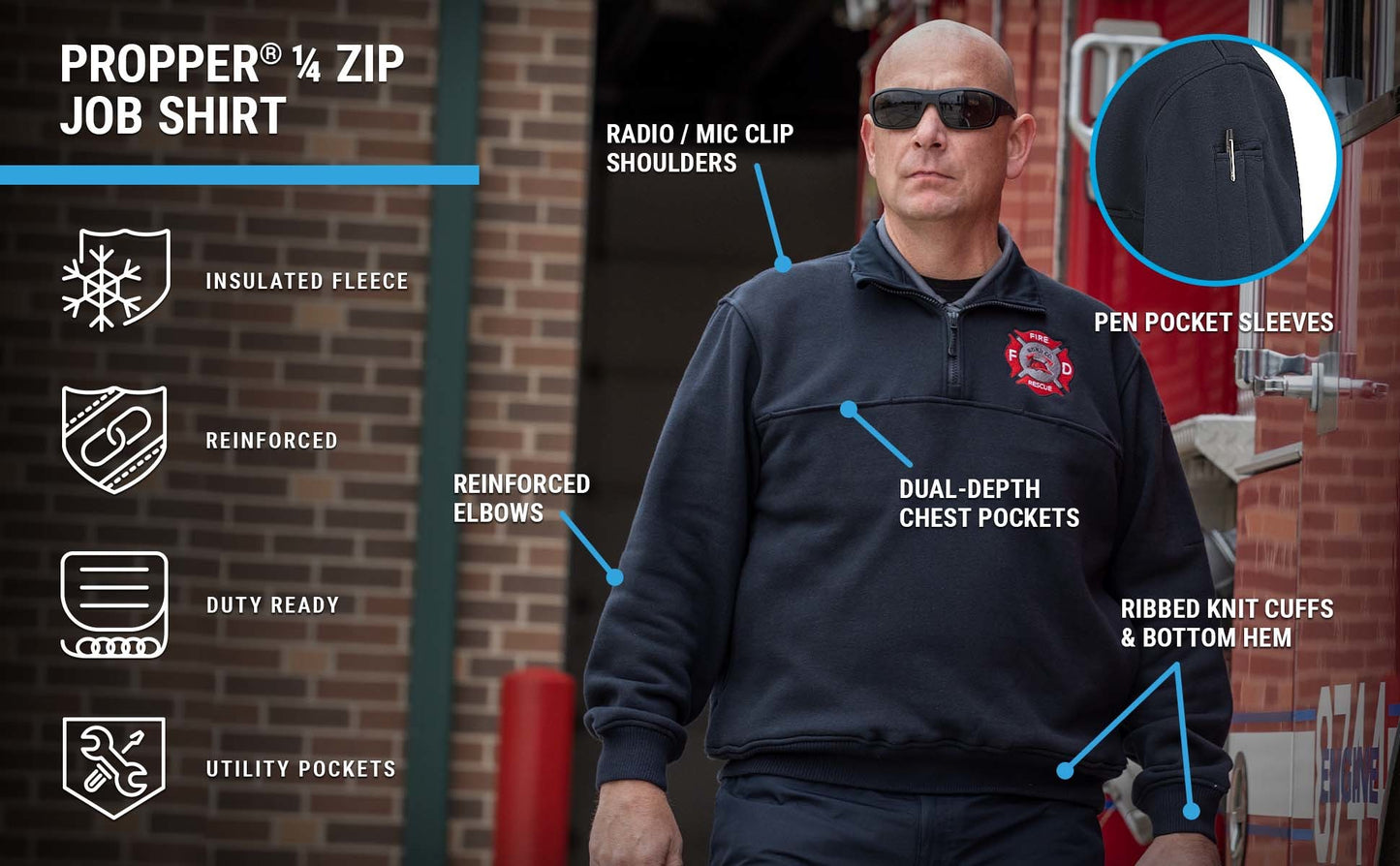Propper Quarter Zip Job Shirt