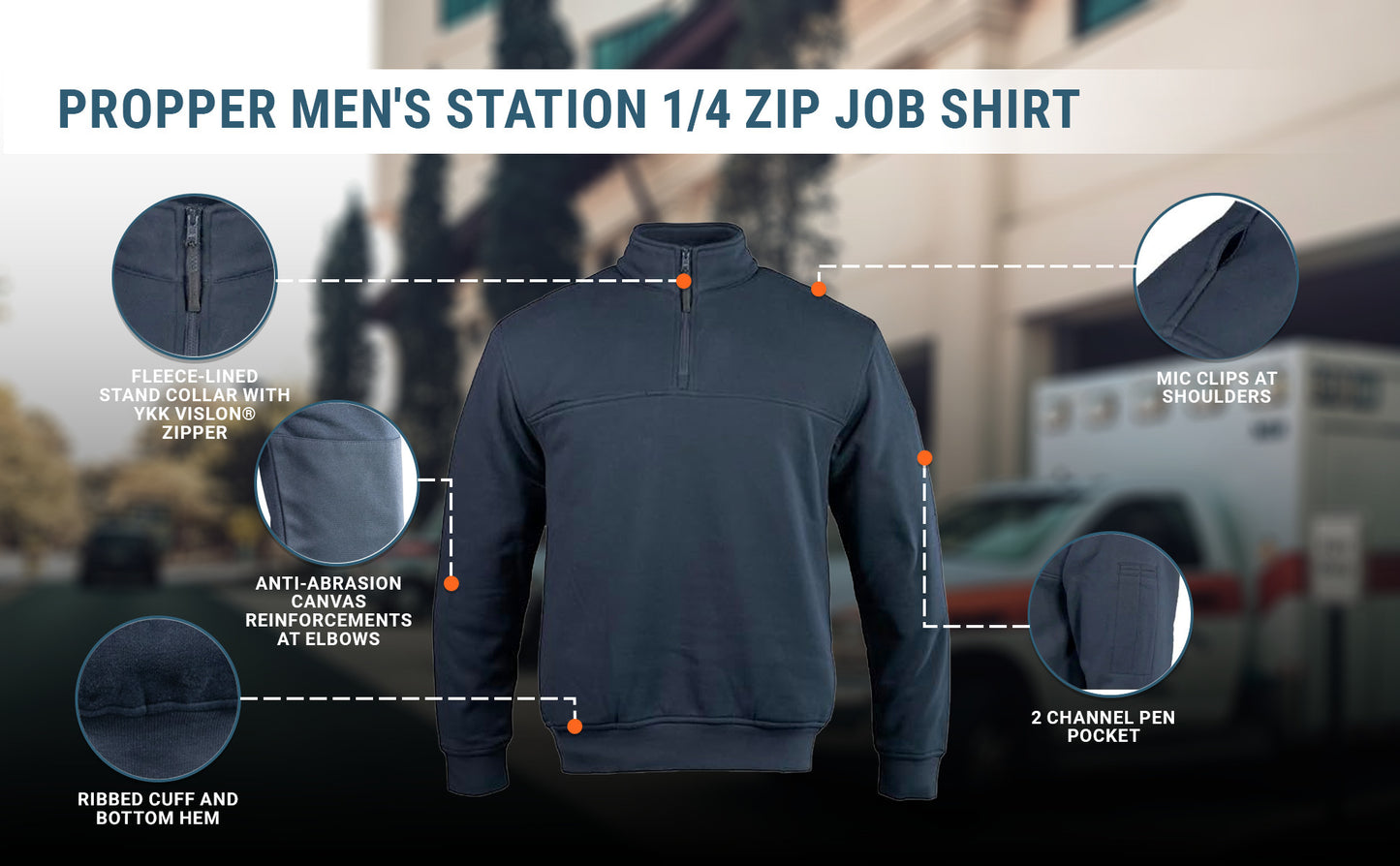 Propper Station Quarter Zip Job Shirt