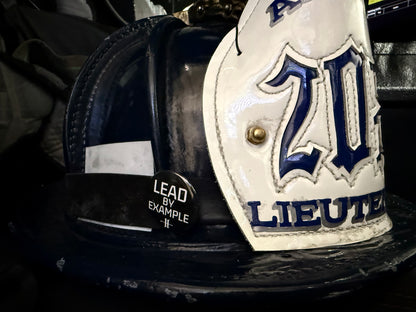 Lead By Example Firefighter Helmet Pin
