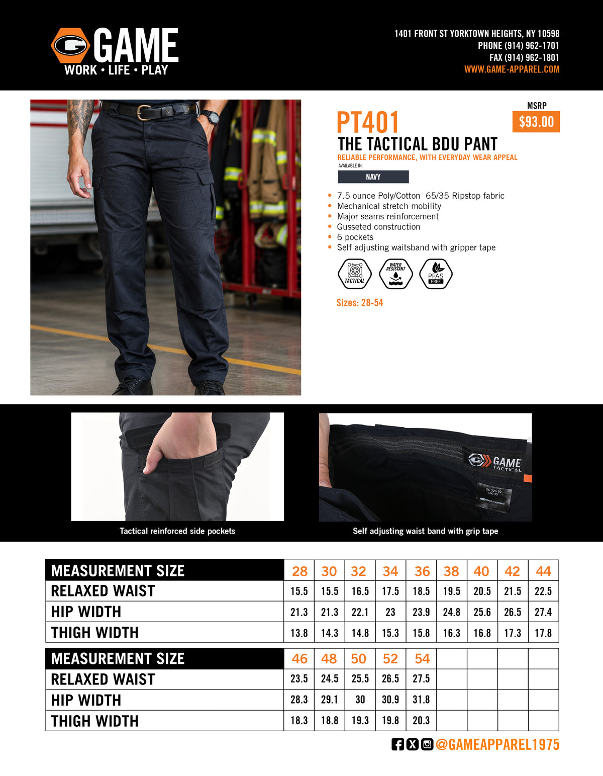 Game- The Tactical BDU Pant