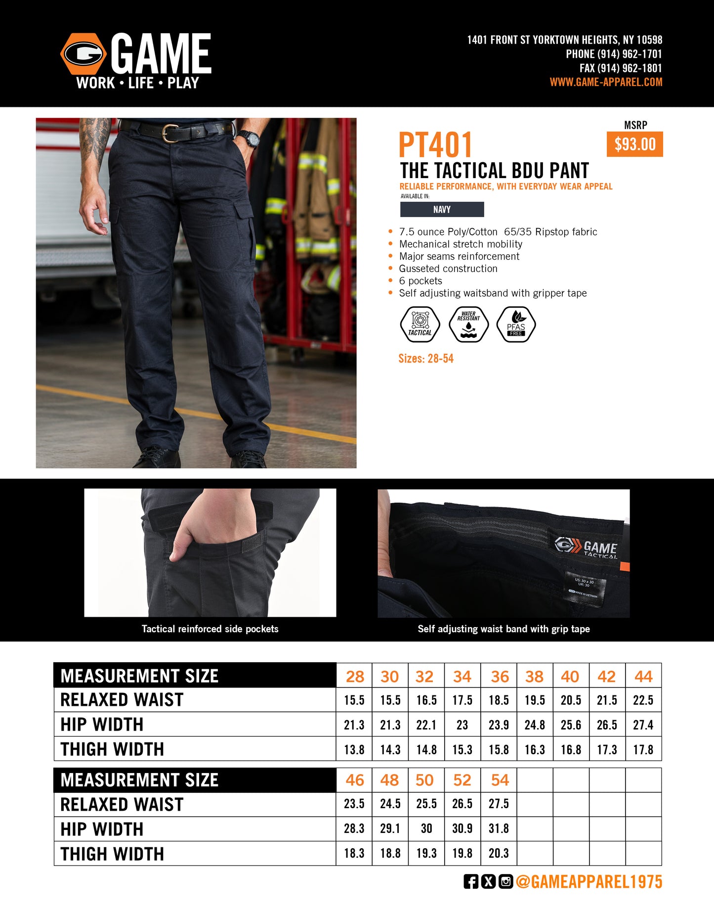 Game- The Tactical BDU Pant