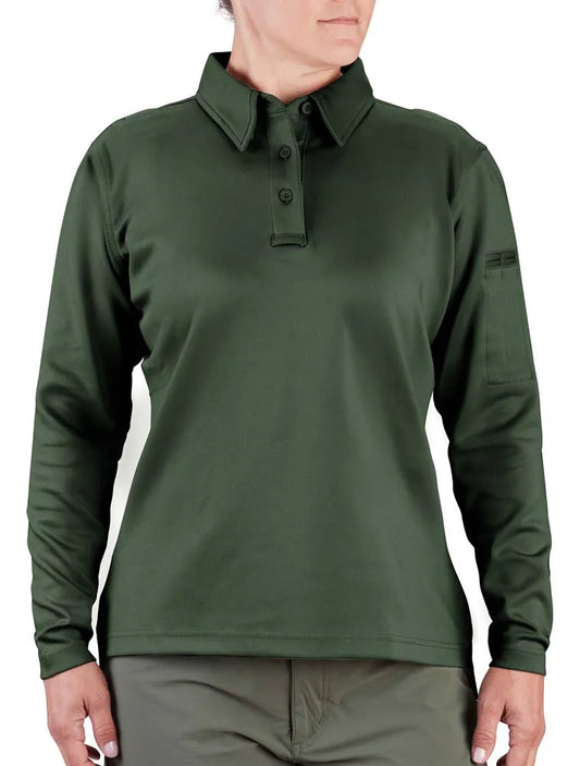 Propper Women's I.C.E. Performance Long Sleeve Polo - Dark Green
