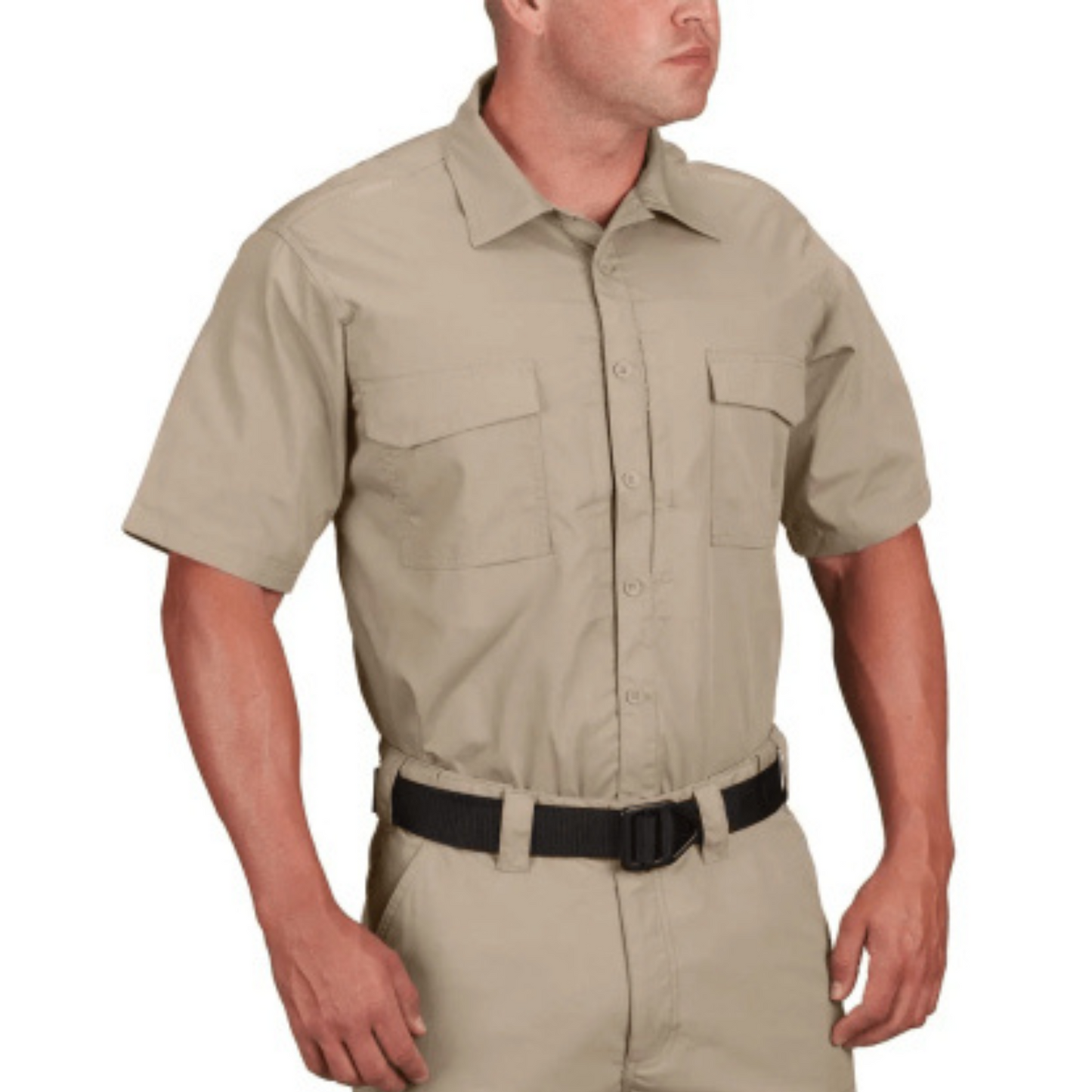 Propper Men's RevTac Stretch Tactical Short Sleeve Shirt - Khaki