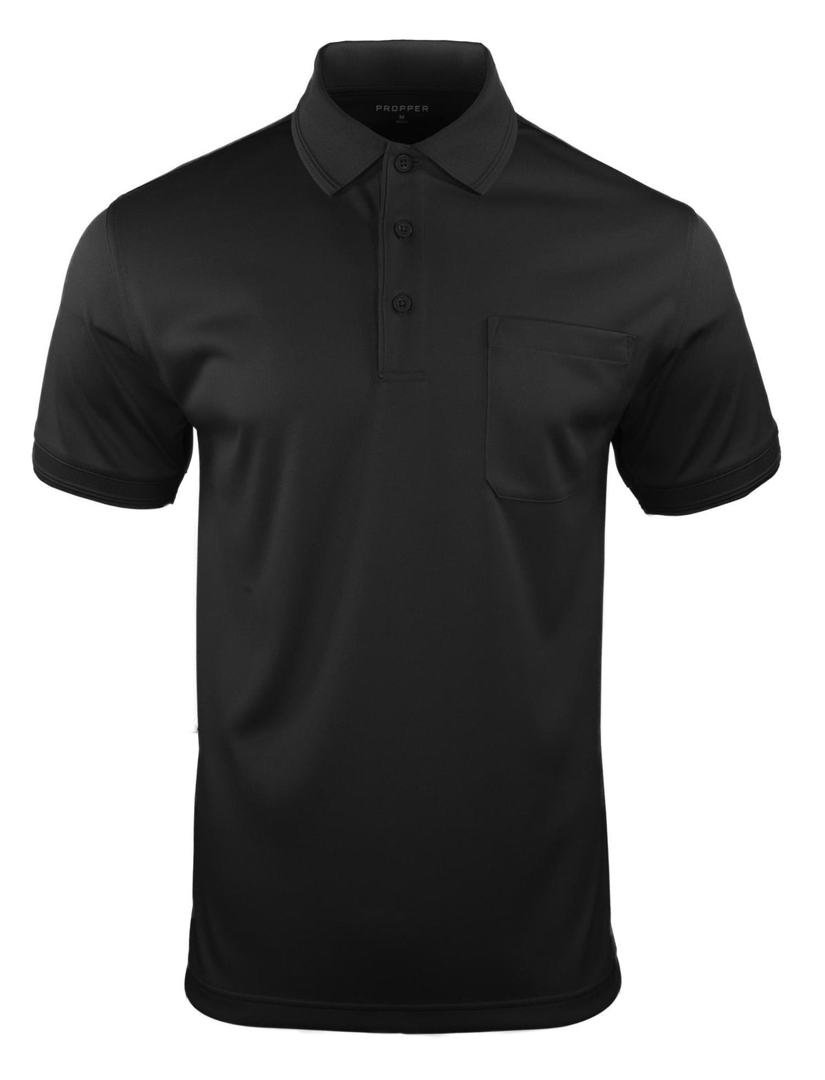 Propper Men's Midweight Short Sleeve Pocket Polo - Black