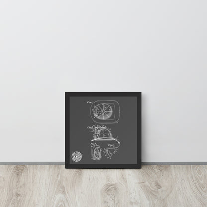 Cairns Fire Helmet Framed Poster