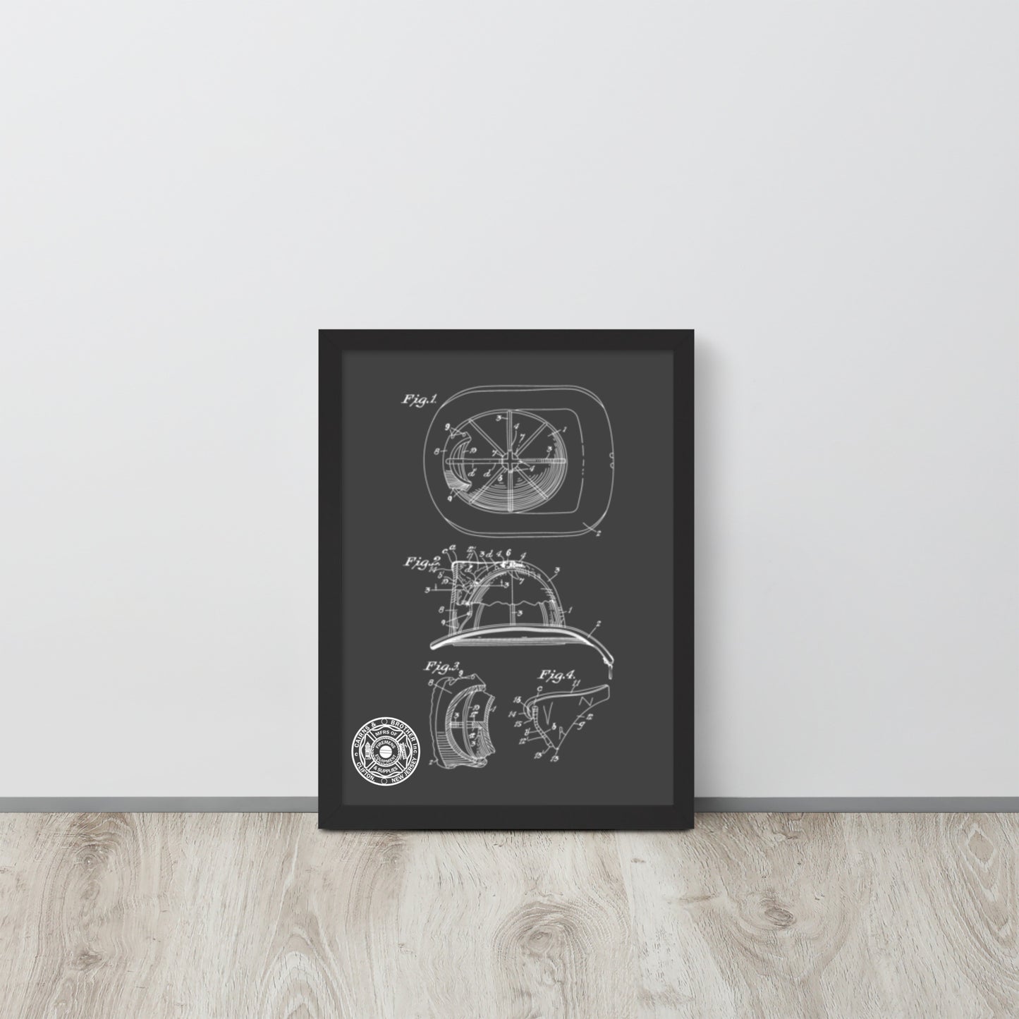 Cairns Fire Helmet Framed Poster