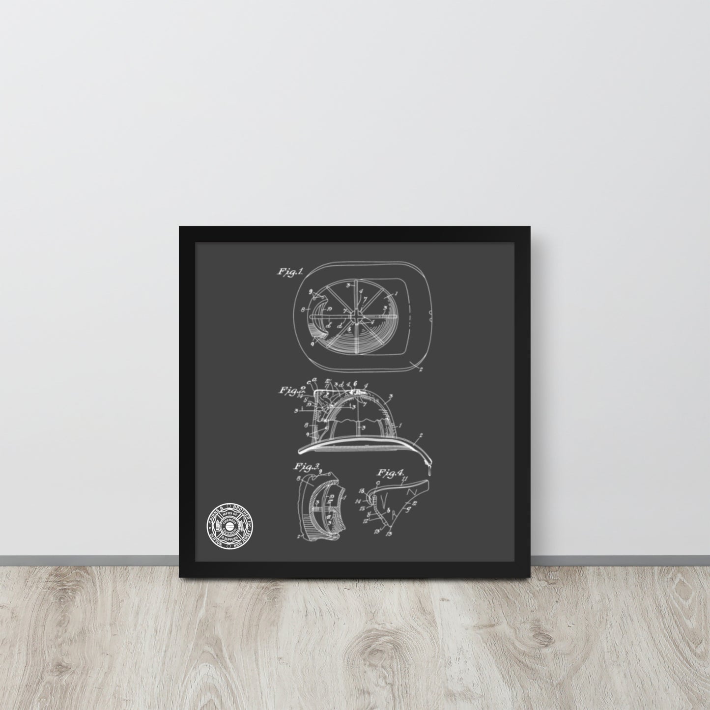 Cairns Fire Helmet Framed Poster