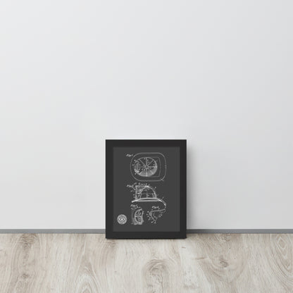 Cairns Fire Helmet Framed Poster