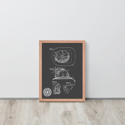 Cairns Fire Helmet Framed Poster