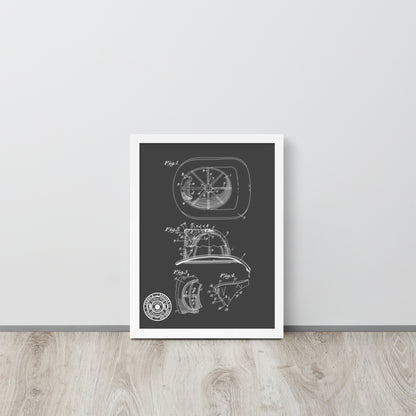 Cairns Fire Helmet Framed Poster