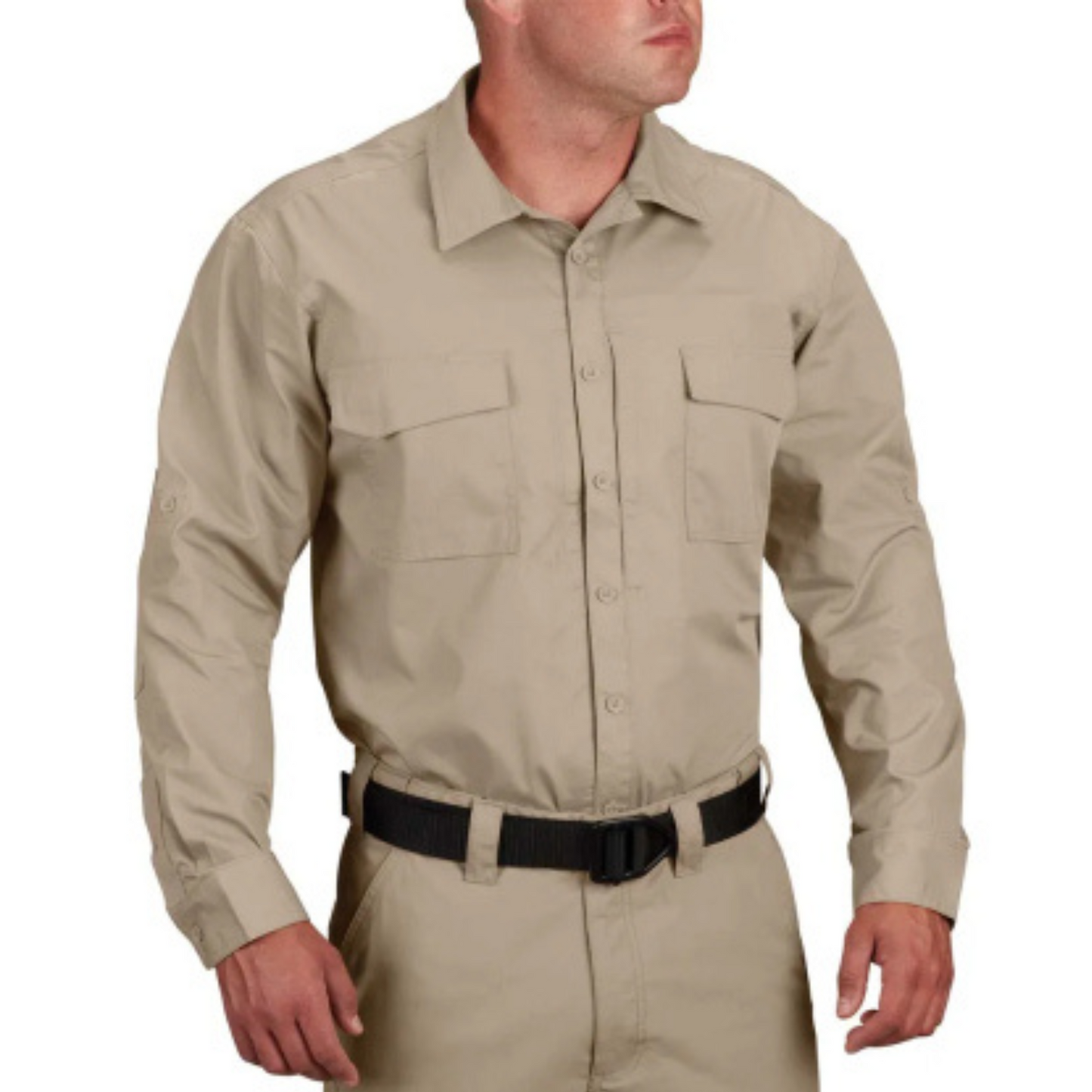 Propper Men's RevTac Stretch Tactical Long Sleeve Shirt - Khaki