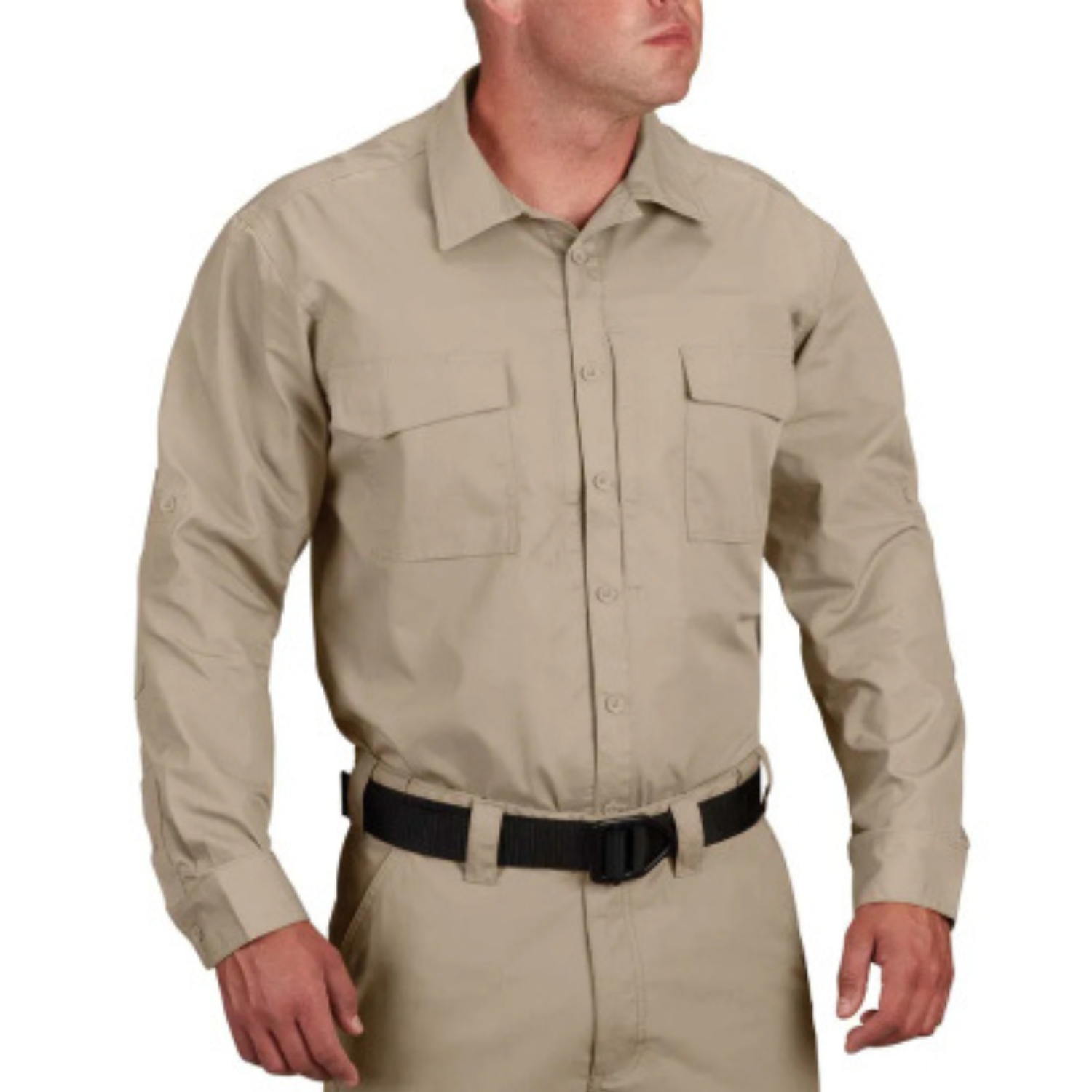 Propper Men's RevTac Stretch Tactical Long Sleeve Shirt - Khaki