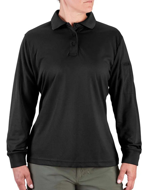 Propper Women's Uniform Long Sleeve Polo - Black