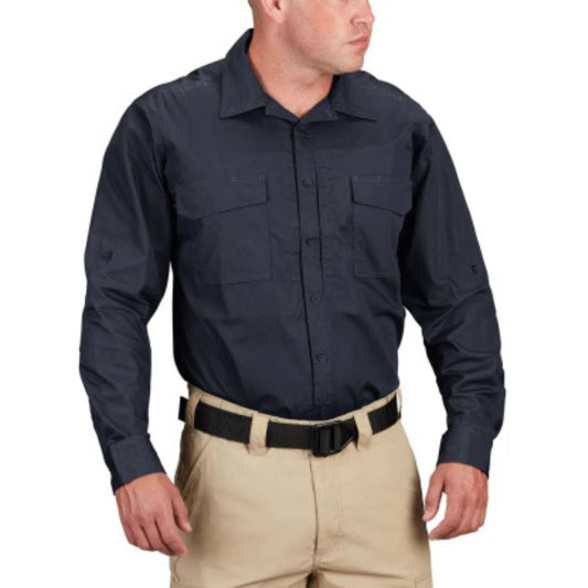 Propper Men's RevTac Stretch Tactical Long Sleeve Shirt - LAPD Navy