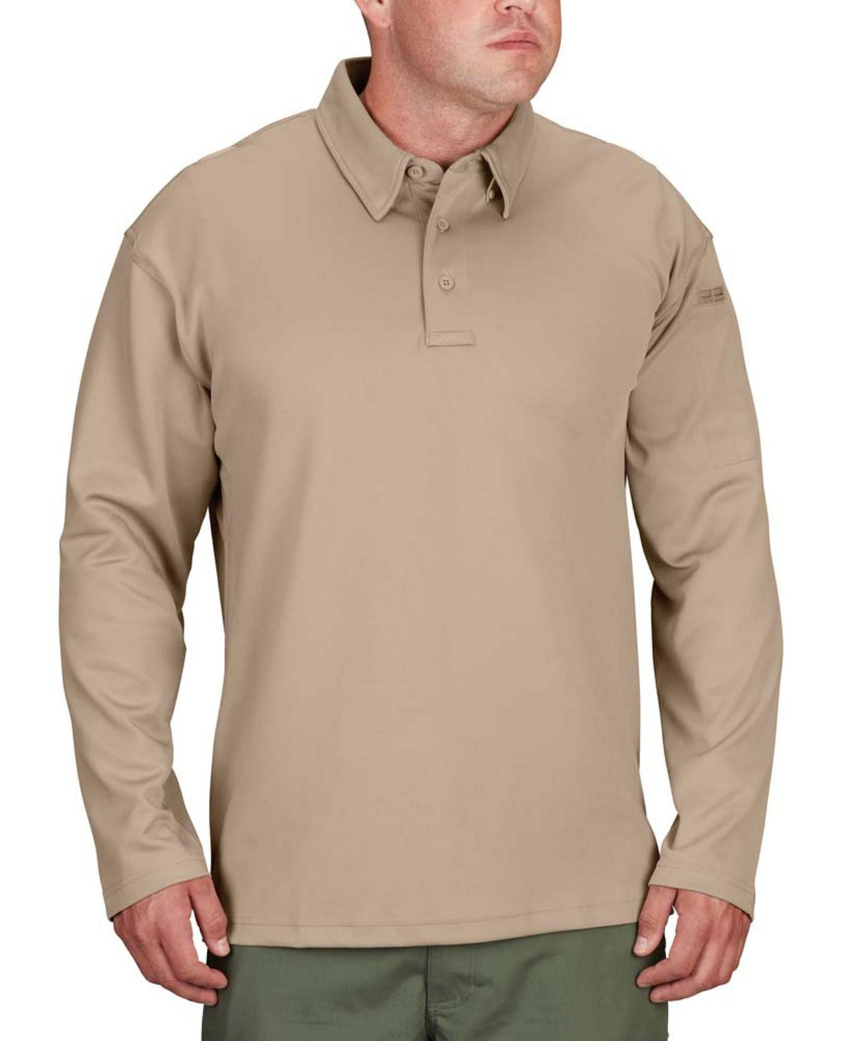 Propper Men's I.C.E. Performance Long Sleeve Polo - Silver Tan