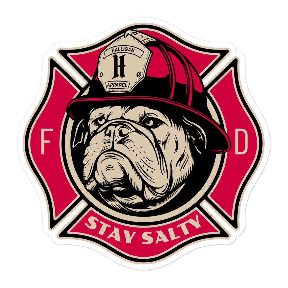 Salty Fireman Sticker Stay Salty 2.0 stickers – Halligan Apparel Co