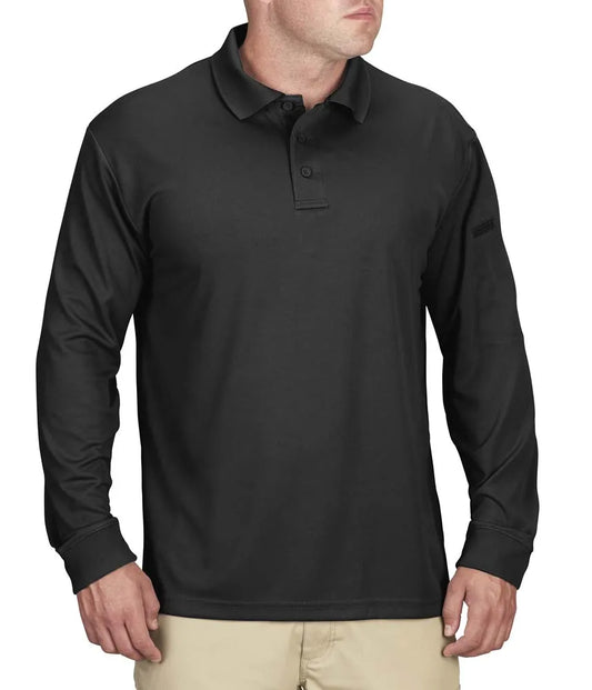 Propper Men's Uniform Long Sleeve Polo - Black