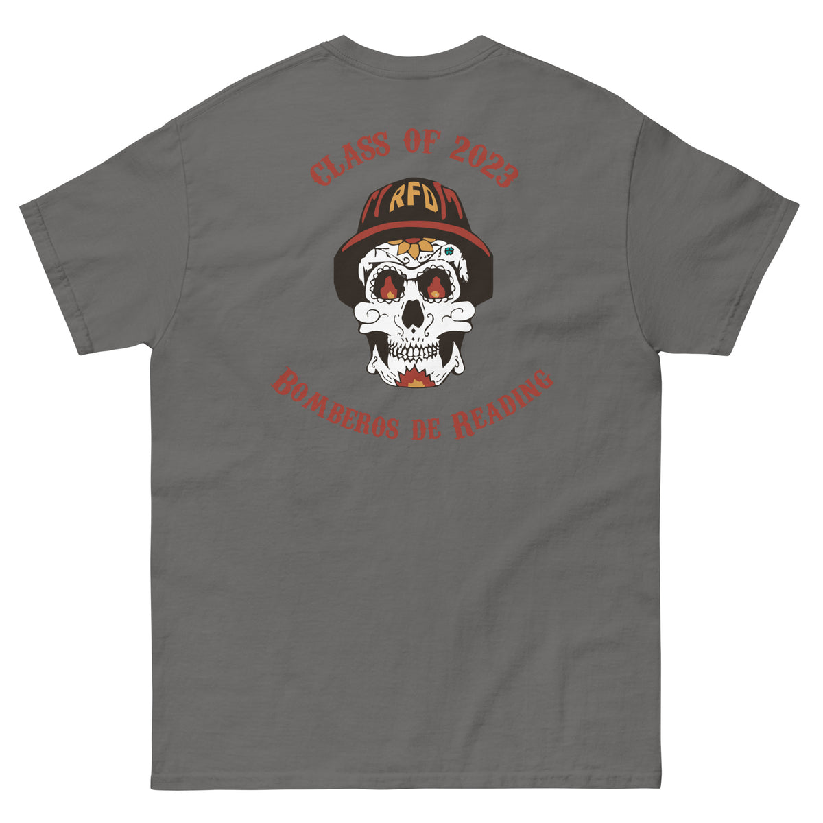 Bomberos De Reading Red Wording Classic Tee