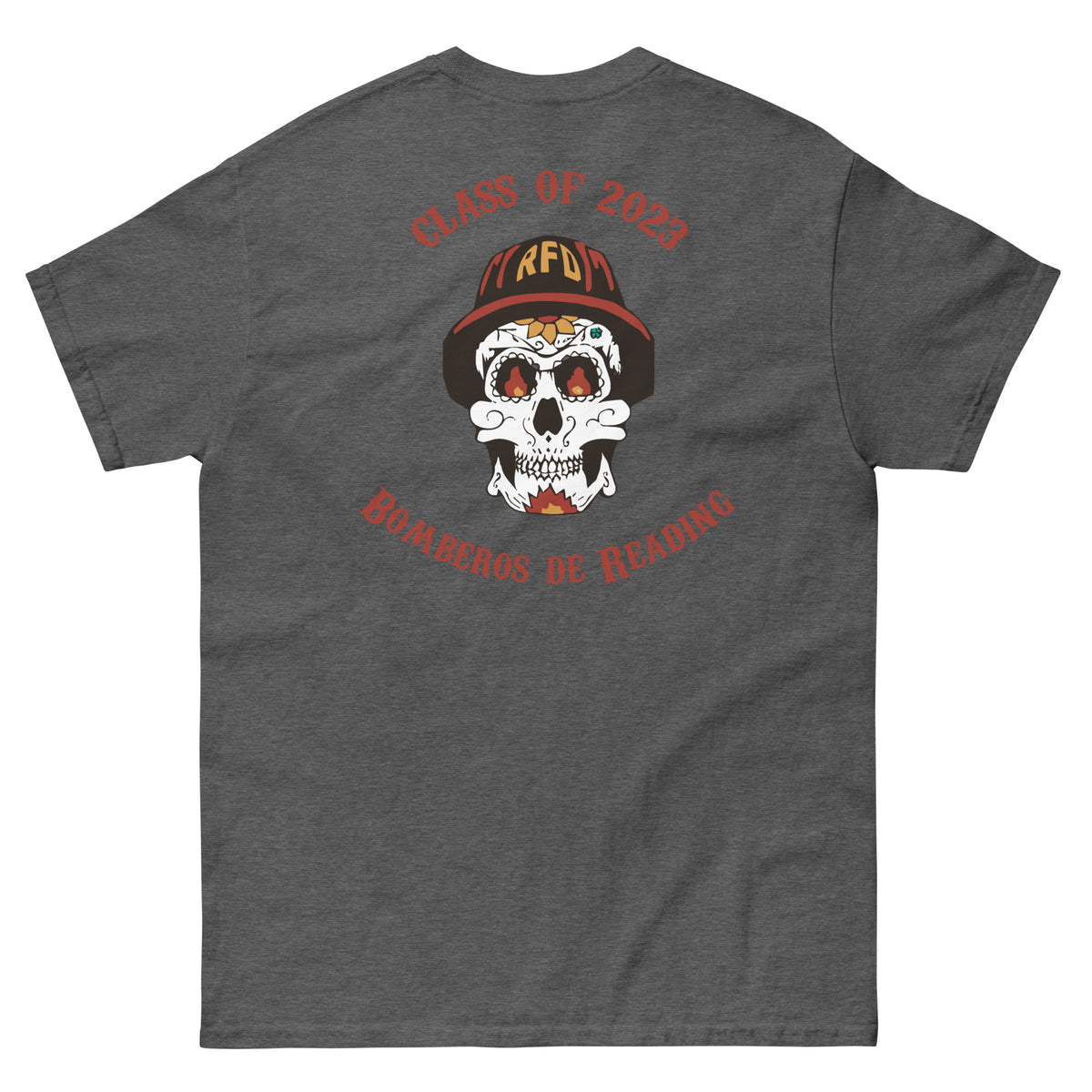 Bomberos De Reading Red Wording Classic Tee