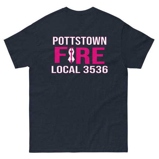 Local 3536 Breast Cancer Navy Tee